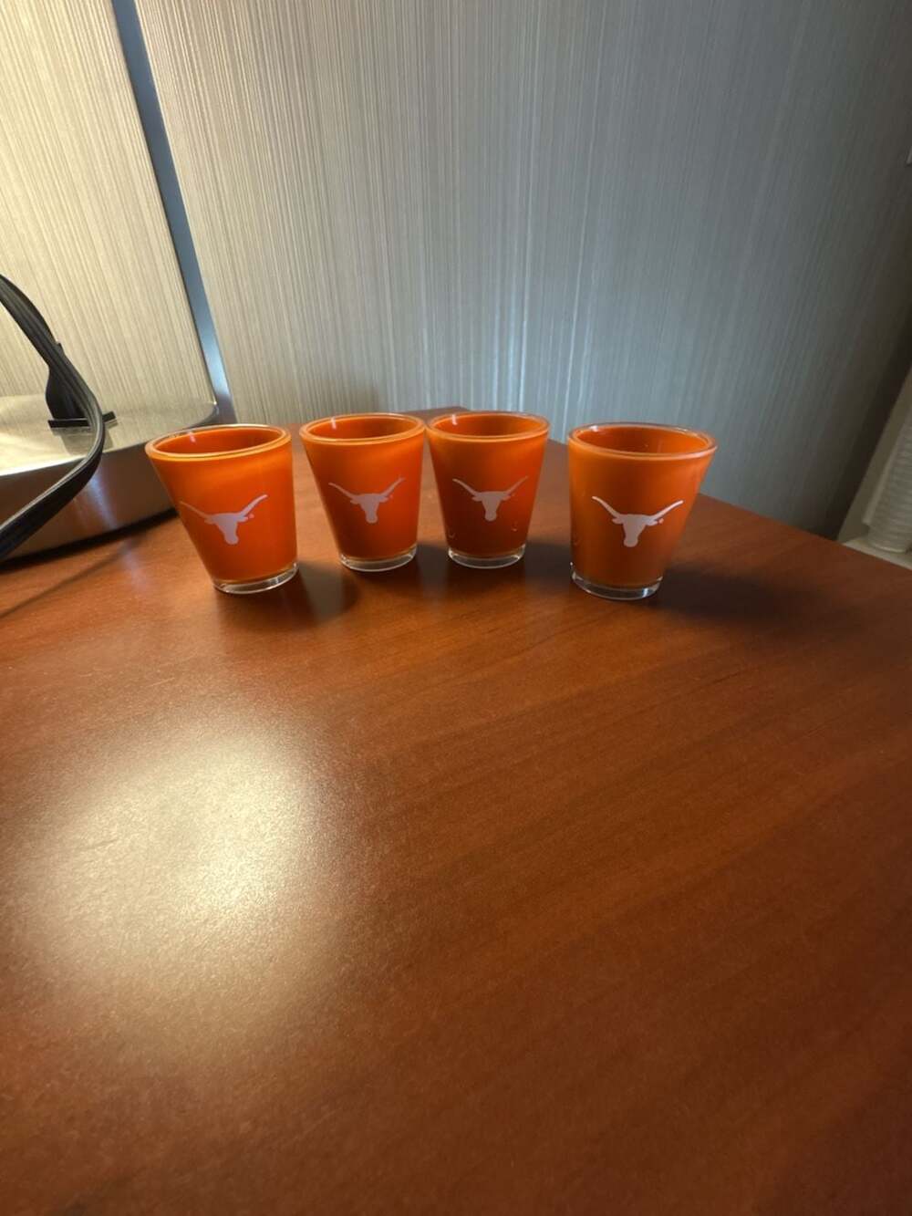 Set of 4 University of Texas Longhorns Orange Shot Glasses